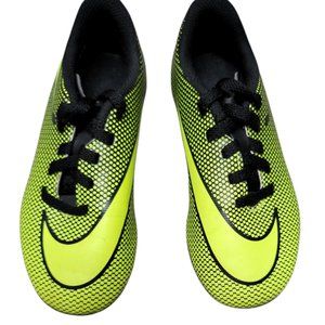 Youth Size 10C Nike Soccer Cleats Black Yellow Swoosh Boys Girls